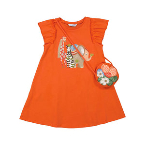 Mayoral 3947 Orange Summer Dress