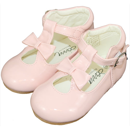 21201 Baby Pink Bow Patent Shoes