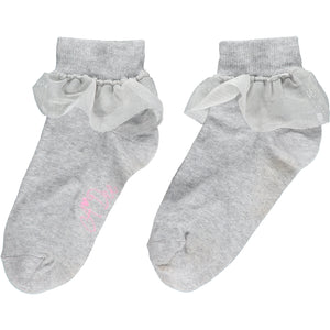 Adee Paloma Grey frill ankle socks