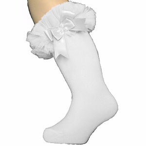 Tutu Knee High Socks White